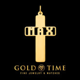 Personalized Cross Pendant - Custom Name Cut-Out Cross Name Plate in Sterling Silver, 10k or 14k Gold - Yellow, White, Rose - Made to Order