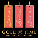 Custom Enamel Name Charm Personalized Jewelry in Silver or Gold Handwritten Name Pendant Made to Order Fine Jewelry Gift