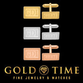 Custom Rectangle Monogram Cuff Links Sterling Silver, 14k Gold or Plated Options Personalized Mens Jewelry Made in USA, Gift Boxed