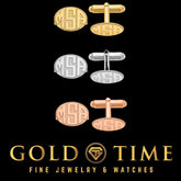 Personalized Raised Monogram Cuff Links - Available in Sterling Silver or 14K Gold - Elegant Gift for Him