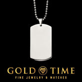 Personalized Stainless Steel Dog Tag Necklace Custom Engraved Pendant, 24" Chain, Military Style ID Tag, Gift for Him