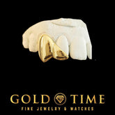 Custom Fang & Diagonal Incisor Grillz: Handmade Gold or Silver with Impression Kit