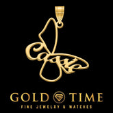 Custom Butterfly Name Pendant: Sterling Silver, Gold Plated, or Solid Gold