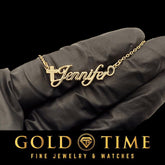 Custom Cross Luxe Script Name Necklace in Gold or Silver, Personalized Name Jewelry, Made to Order Faith Necklace, Christian Gift for Her