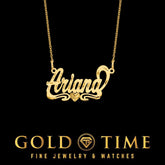 Custom Diamond Cut Heart Name Necklace