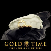 Custom Made to Order Double Caps Grillz - Heart Cut Out, Solid Tip