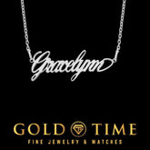 Velvet Flow Script Personalized Made to Order Name Necklace