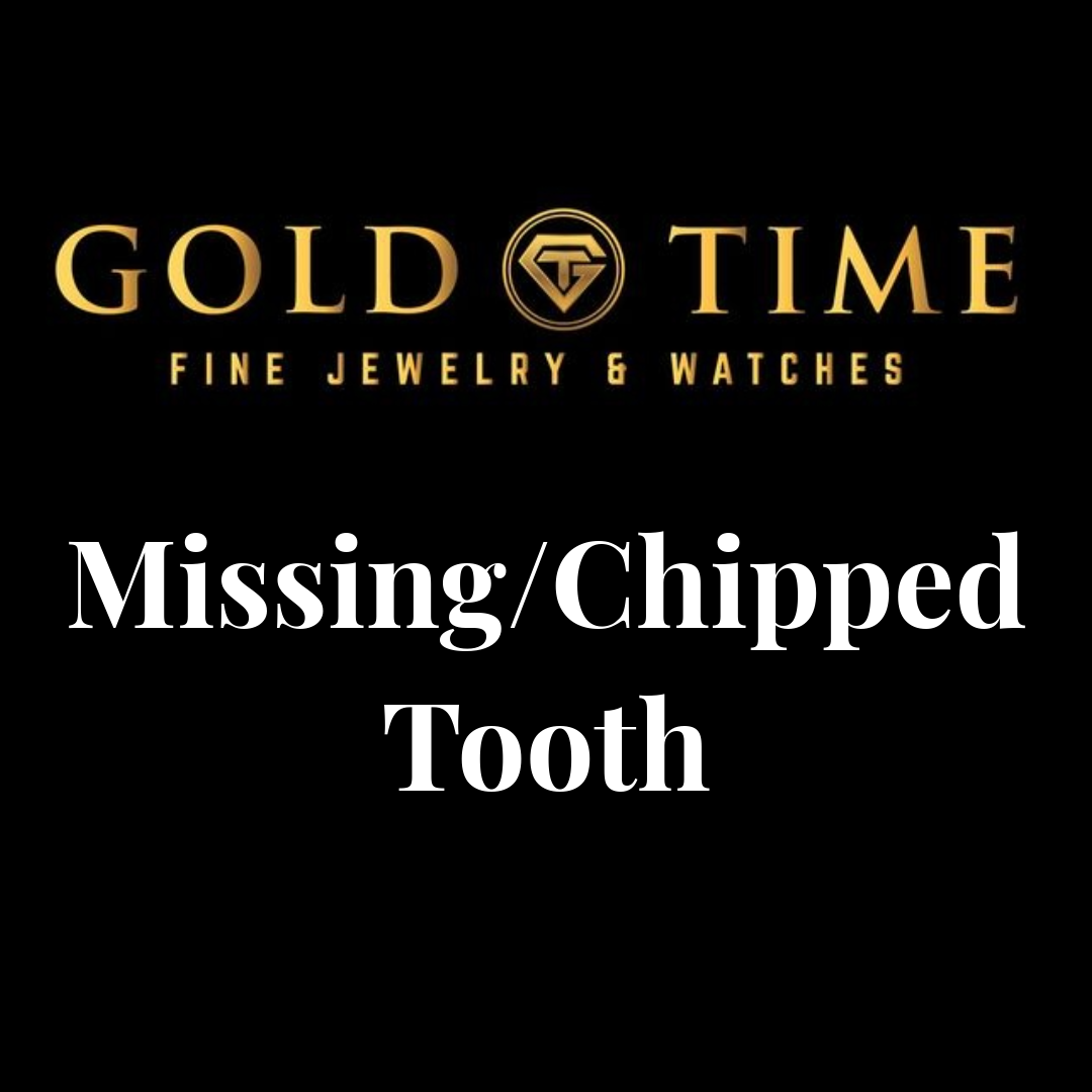 Missing or chipped tooth rebuild add-on for Gold Time custom grillz