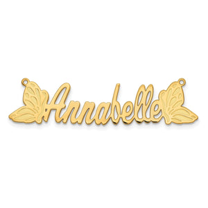 Butterfly name necklace in sterling silver