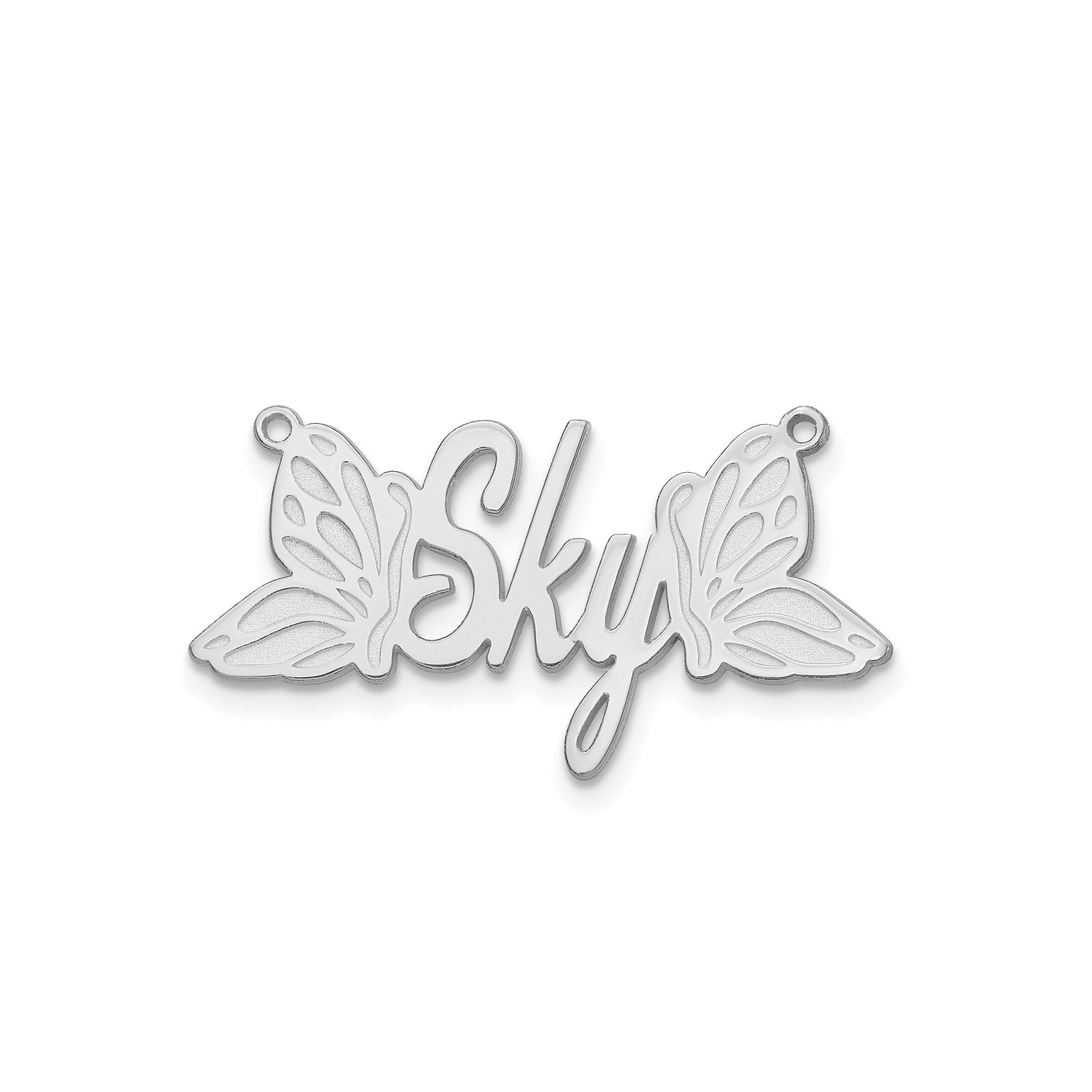 Butterfly Name Necklace: Solid Gold or Sterling Silver, Personalized Jewelry