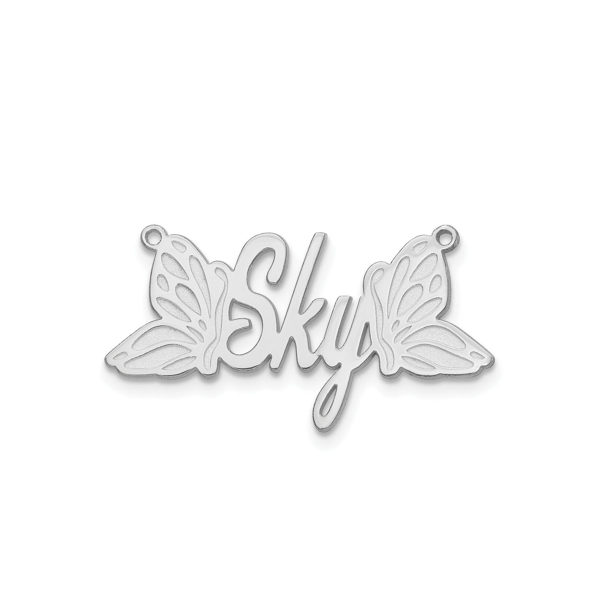 Butterfly Name Necklace: Solid Gold or Sterling Silver, Personalized Jewelry