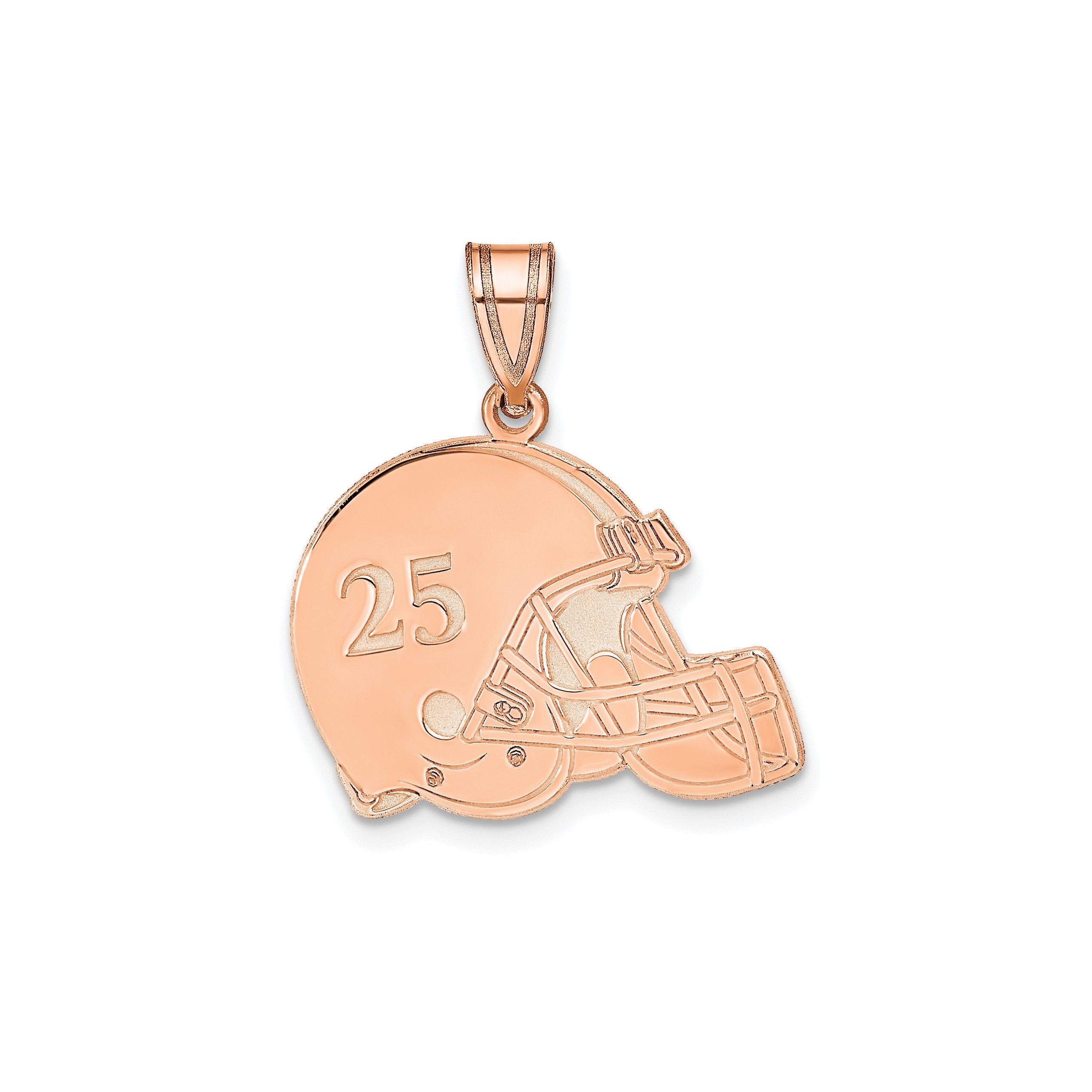 Custom Football Helmet Pendant  Personalized Name & Number - Gold, Silver or Rose | Gift for Athlete, Coach, or Fan - Sports Jewelry