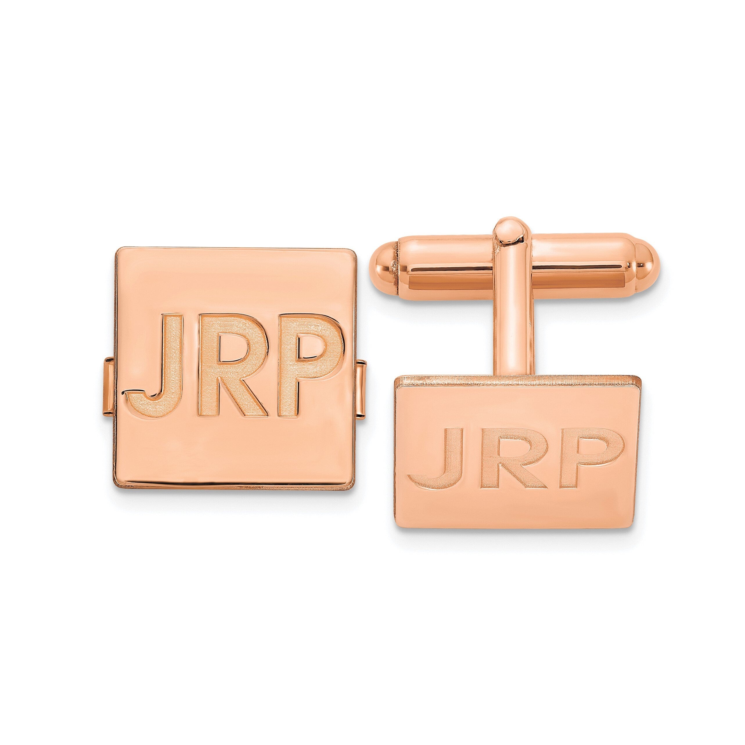 Custom Monogram Cuff Links: Sterling Silver, Gold, or 14K - Personalized Initials