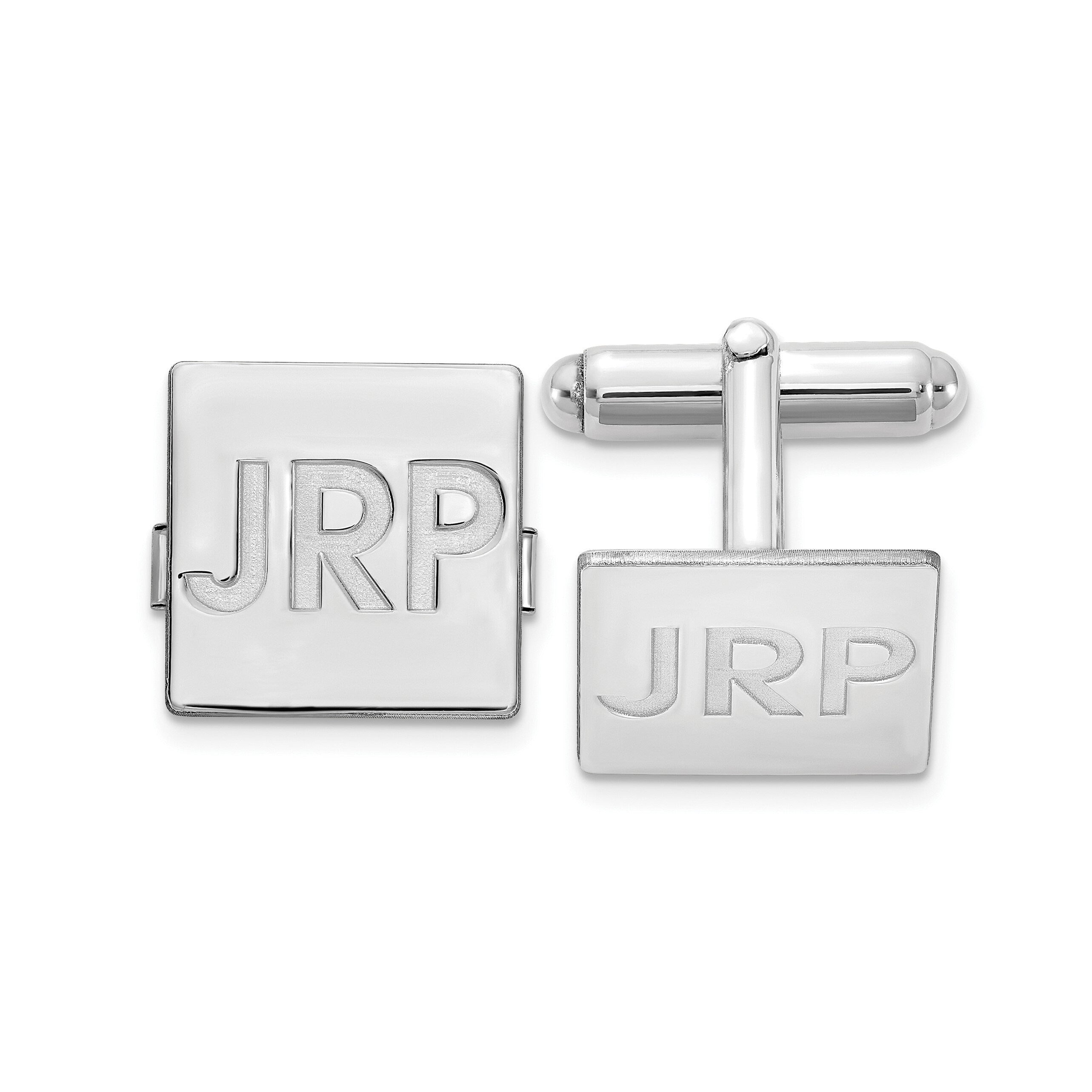 Custom Monogram Cuff Links: Sterling Silver, Gold, or 14K - Personalized Initials