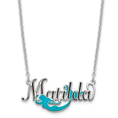 Personalized Mermaid Name Necklace | Custom Sterling Silver or Gold | Kids Gift