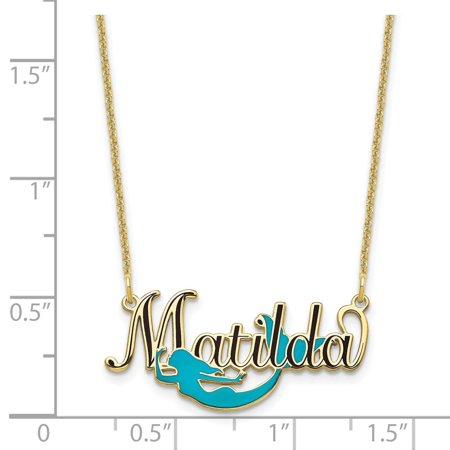Personalized Mermaid Name Necklace | Custom Sterling Silver or Gold | Kids Gift