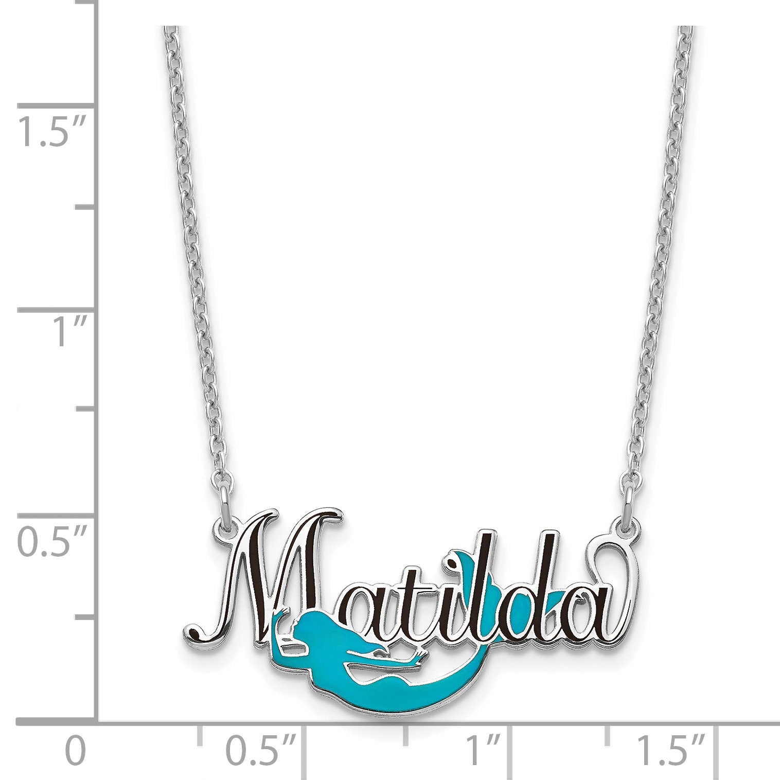 Personalized Mermaid Name Necklace | Custom Sterling Silver or Gold | Kids Gift