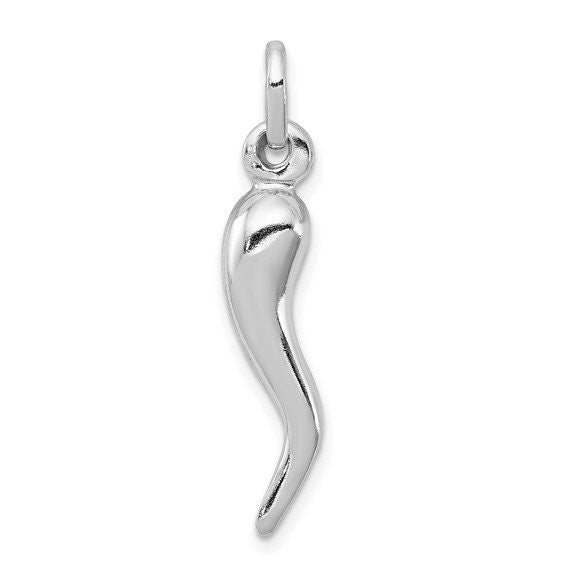 Sterling Silver Italian Horn Cornicello Charm