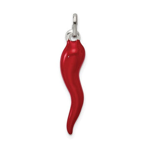 Italian horn charm shown on keychain
