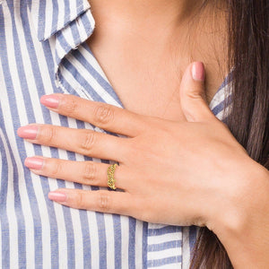 Cursive name ring in rose gold
