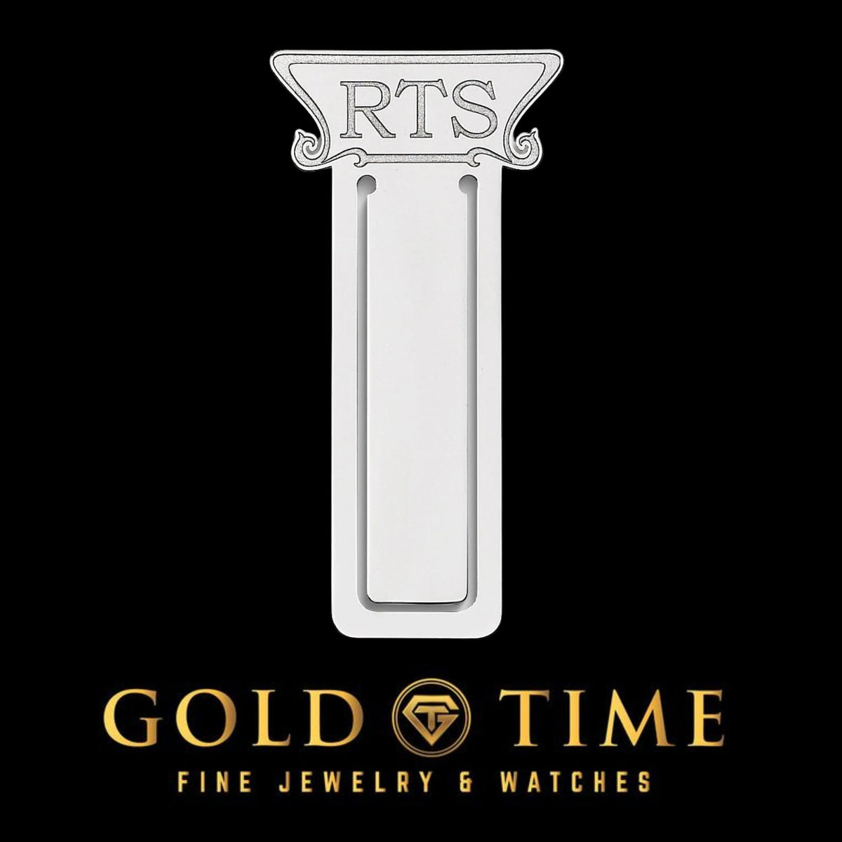 Sterling Silver Monogram Bookmark  Personalized Rhodium-Plated Custom Gift, Made in USA  Luxury Fine Jewelry Gift Boxed