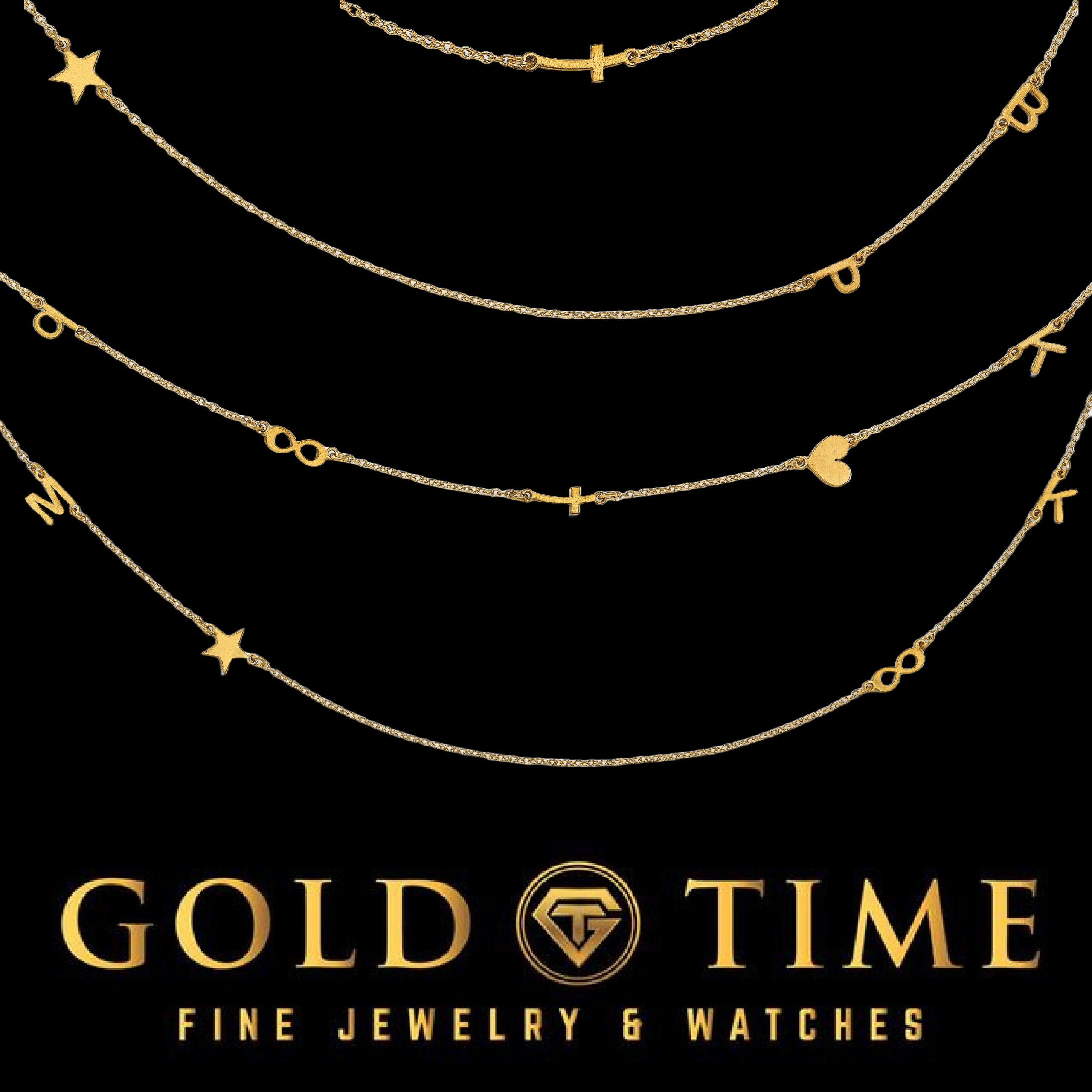 Custom Initial Symbol Necklace - Dainty Name Necklace with Heart Star Cross Infinity - Sterling Silver or Gold - Personalized Jewelry Gift