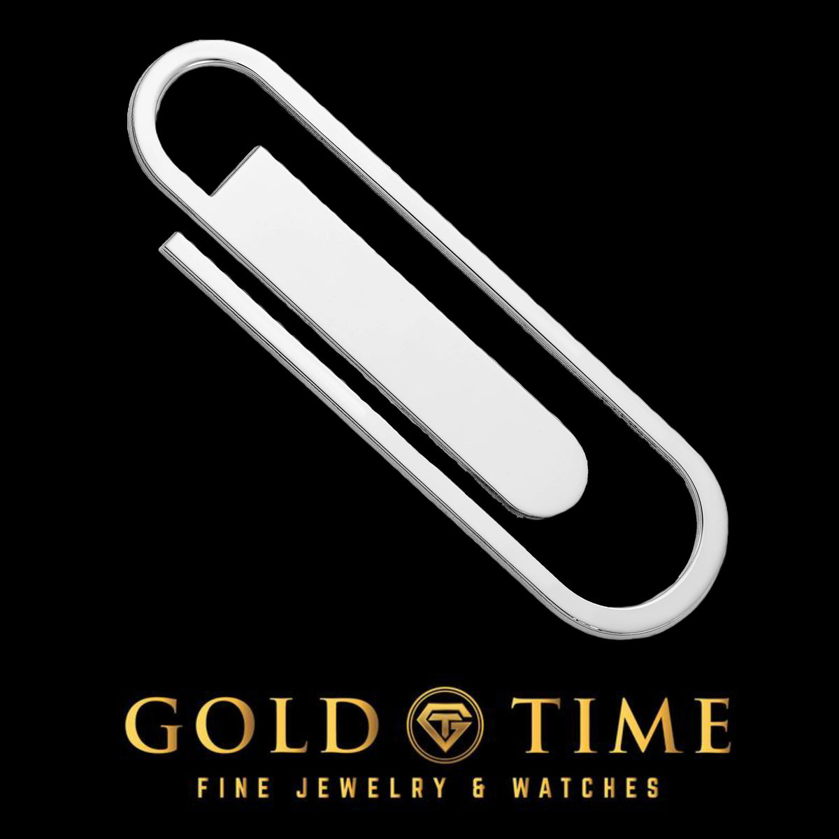 Engraved Sterling Silver Paperclip Bookmark - Personalized Money Clip