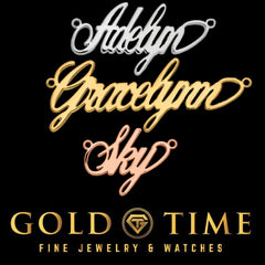 Velvet Flow Script Personalized Made to Order Name Necklace