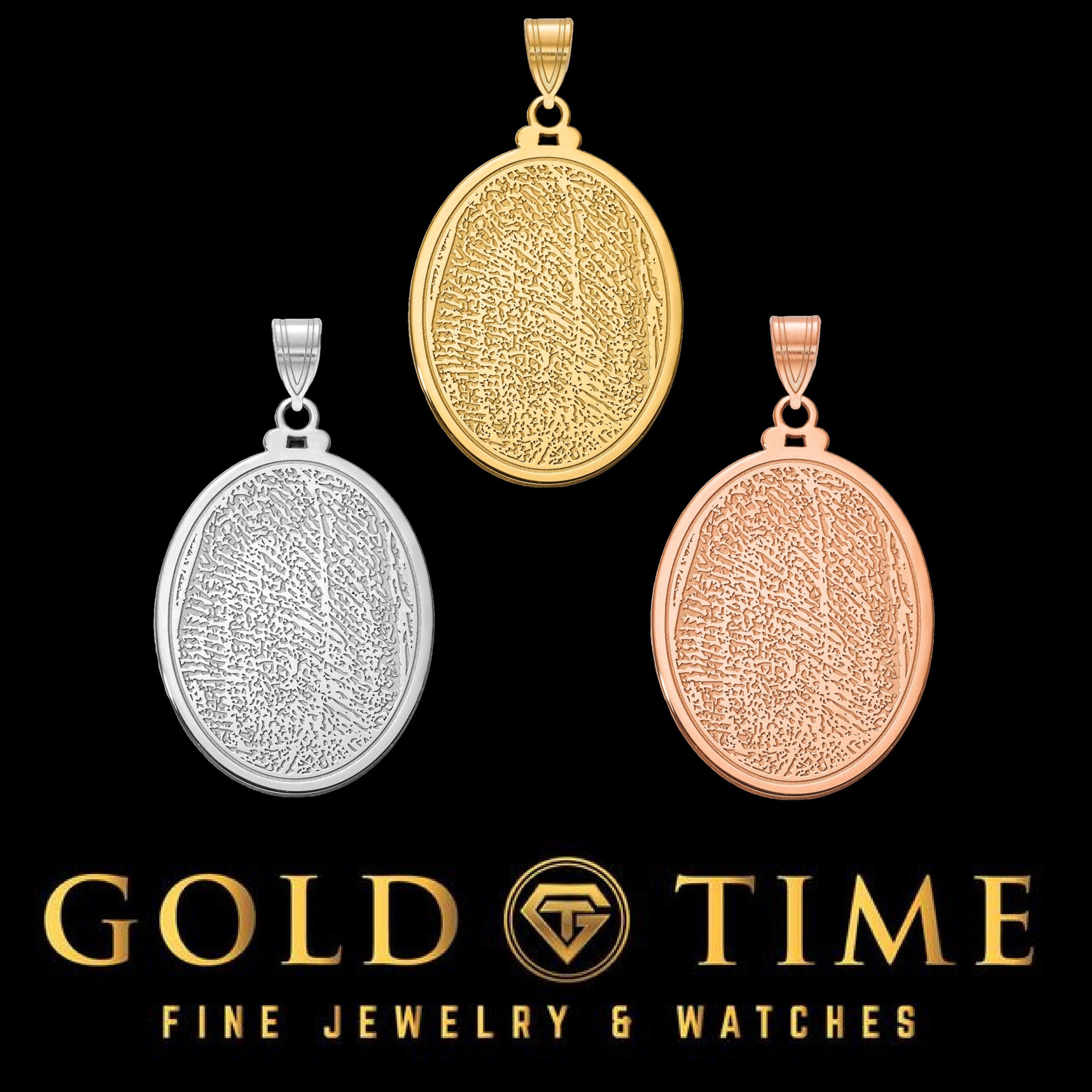 Custom Fingerprint Pendant  Personalized Thumbprint Necklace in Silver or Gold  10K, 14K, or Plated  Engravable Back  Made to Order