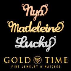 Custom Personalized Name Necklace  Sterling Silver, Gold, or Rose Gold Cursive Nameplate