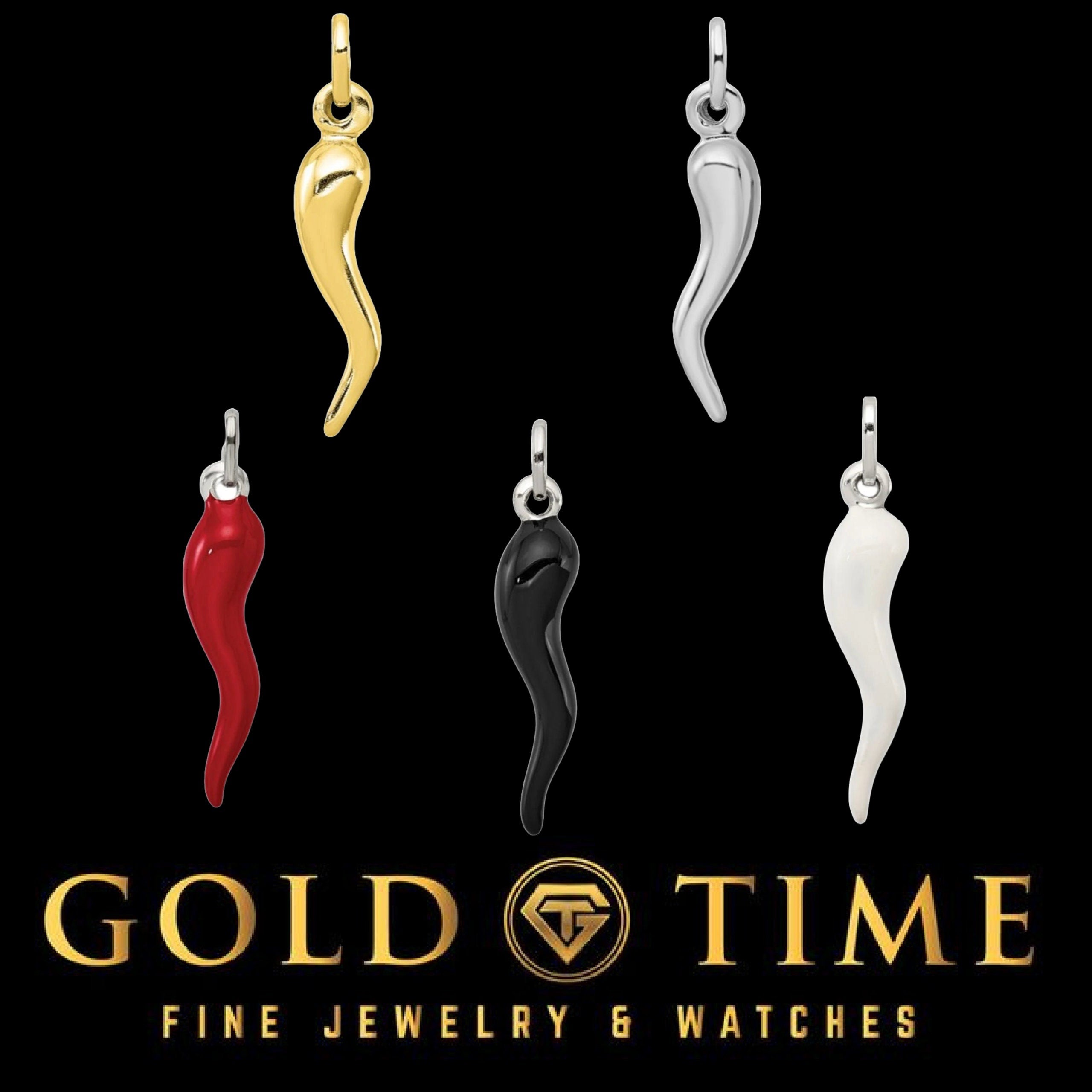 Sterling Silver Italian Horn Cornicello Charm