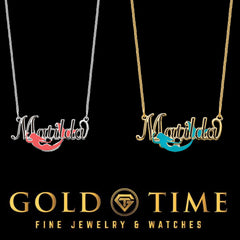 Personalized Mermaid Name Necklace | Custom Sterling Silver or Gold | Kids Gift