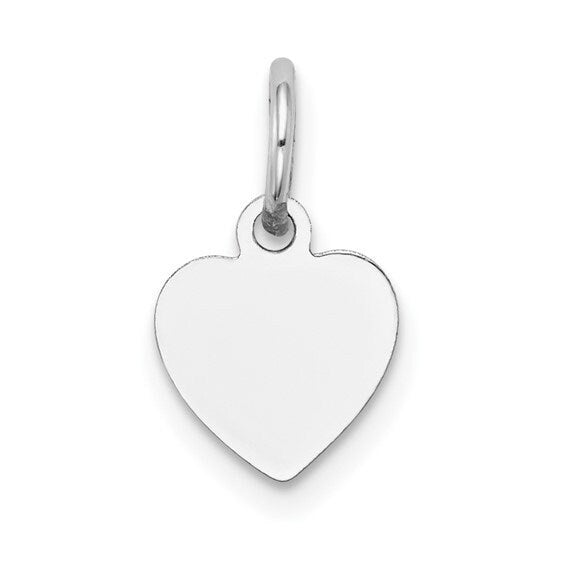 Custom Engraved Heart Charm  Solid Gold, Silver, or Rose Gold  Front & Back Engraving  Polished Finish  Personalized Jewelry