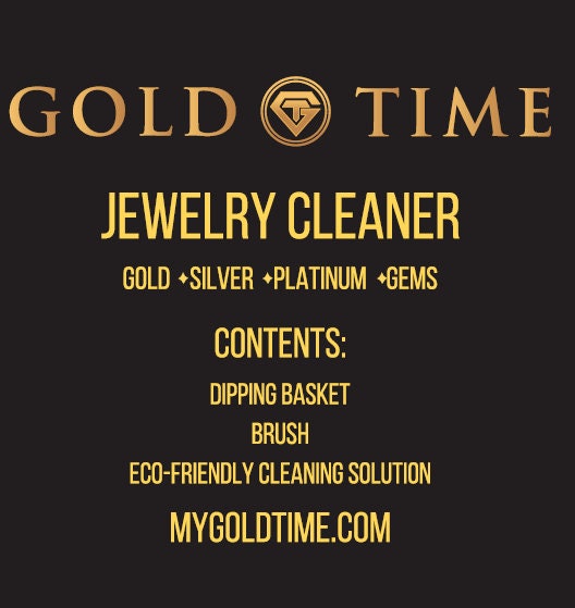Gold Time Liquid Jewelry Cleaner for Gold, Silver, Platinum, and Gems