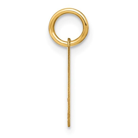 Heart Initial Cut-Out Pendant Charm for Necklace, Bracelet, or Anklet - Available in Sterling Silver, 10k & 14k - Yellow, White, Rose