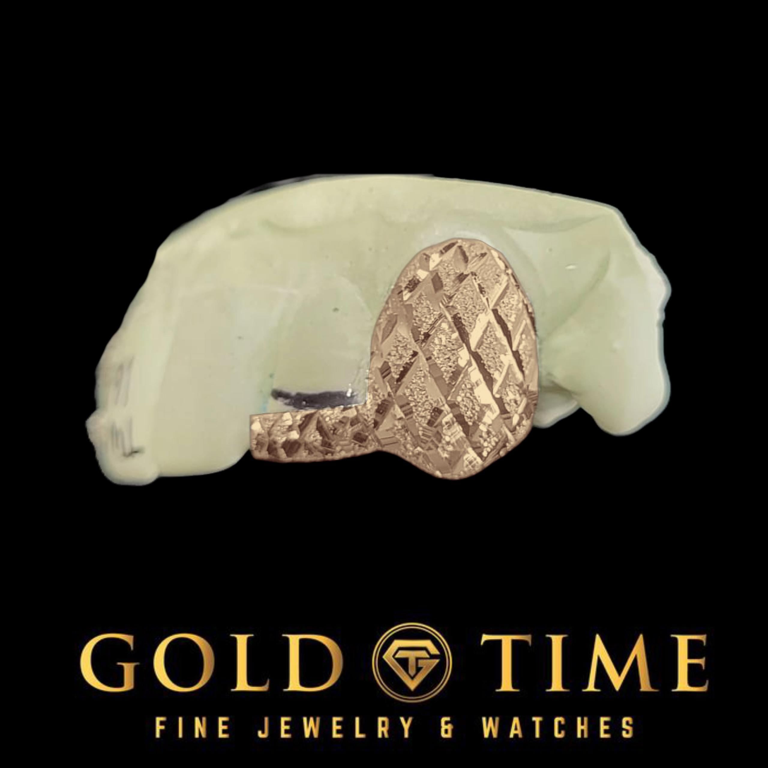 2 Piece Diamond Dust Grill with Trillion Tip - Custom Canine & Incisor Grillz - Solid or Gold Plated - Impression Kit Included