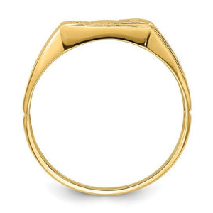 Gold ring on a white background