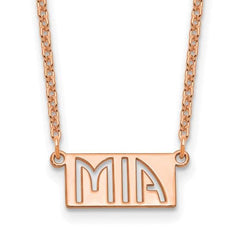 Personalized Bar Name Necklace  Custom Laser Cut Nameplate  Sterling Silver, Gold, or Rose Gold  18-Inch Cable Chain  Women & Girls