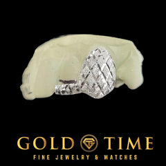 2 Piece Diamond Dust Grill with Trillion Tip - Custom Canine & Incisor Grillz - Solid or Gold Plated - Impression Kit Included