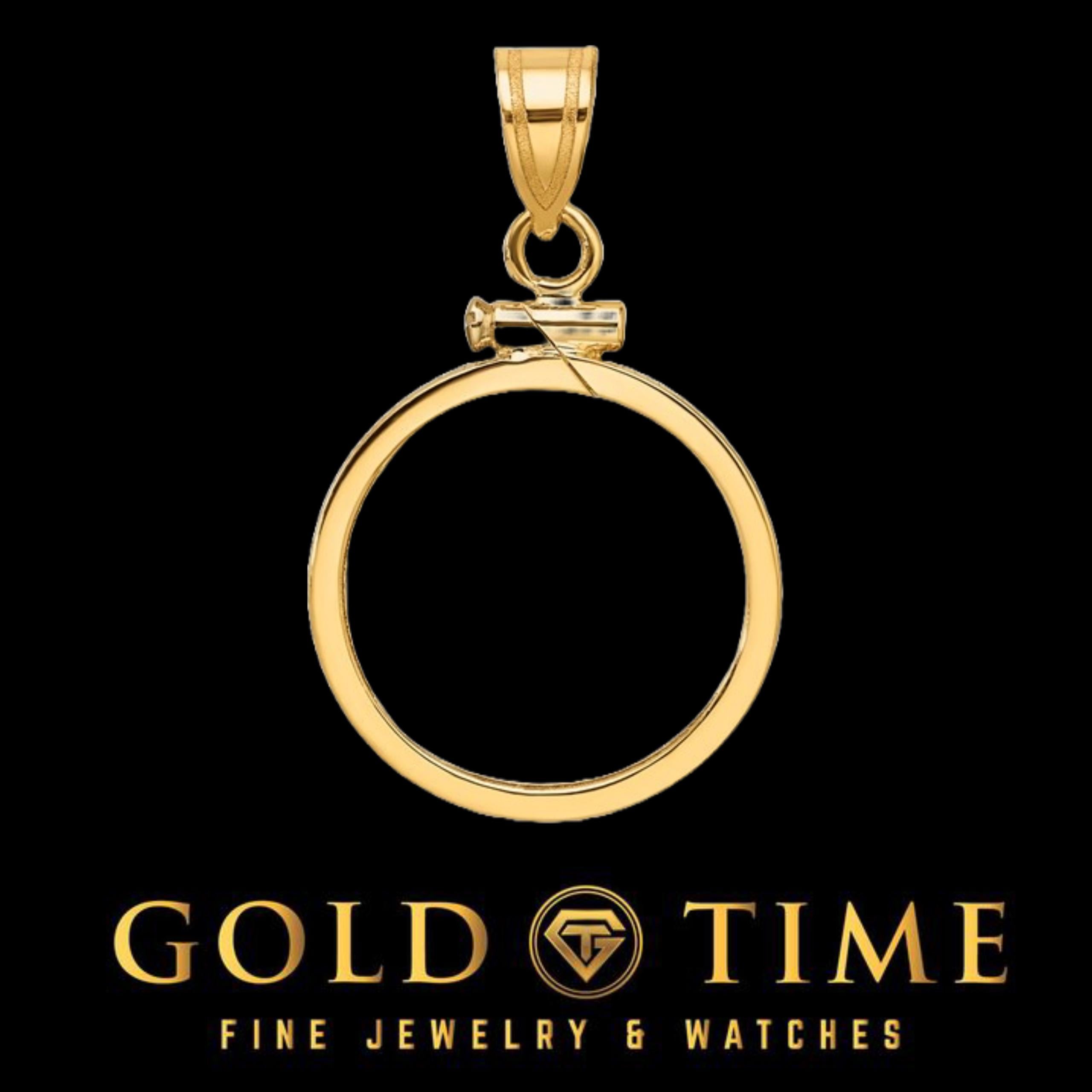 22k Gold American Eagle 1/10 oz Coin with 14k Gold Bezel Pendant Options