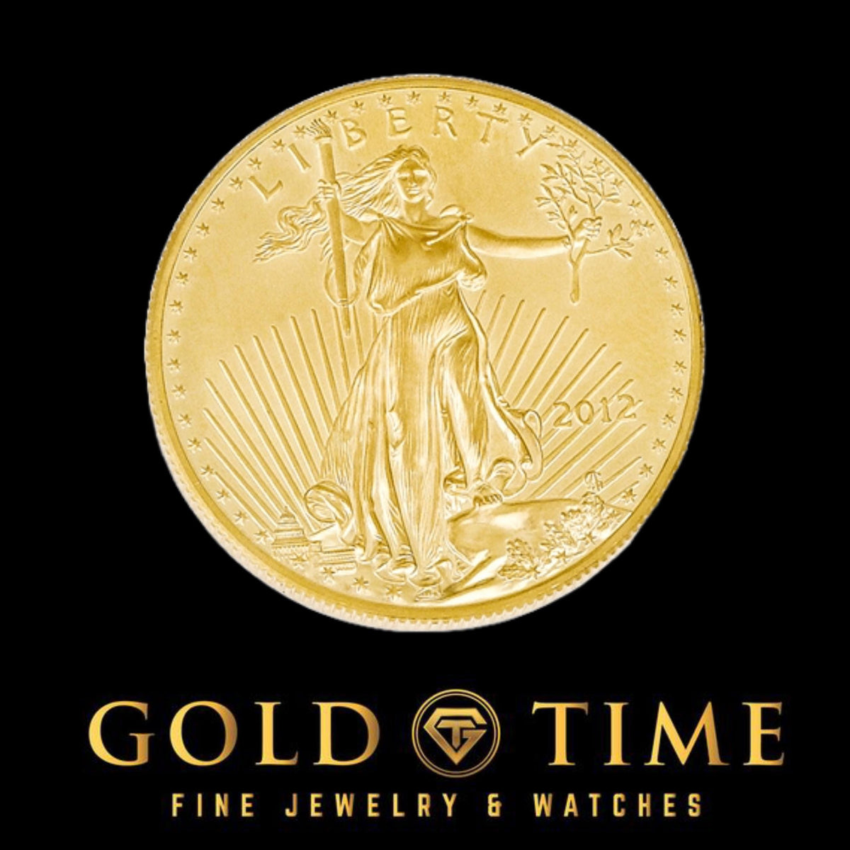 22k Gold American Eagle 1/10 oz Coin with 14k Gold Bezel Pendant Options