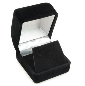 Black velvet earring gift box