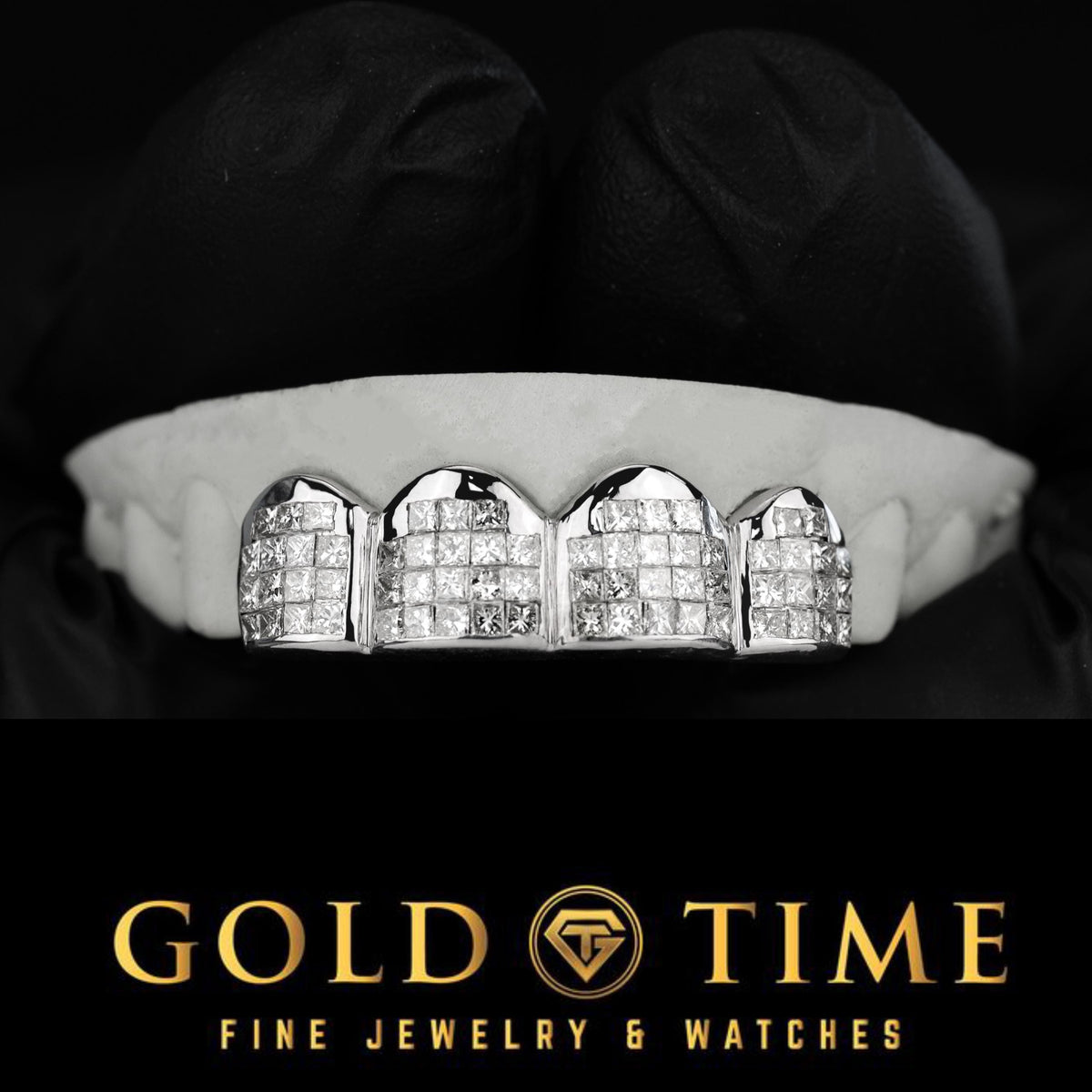 Custom Invisible Set 4-Piece Moissanite Grillz