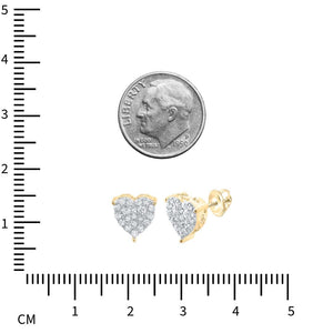 Diamond heart earrings gift box packaging