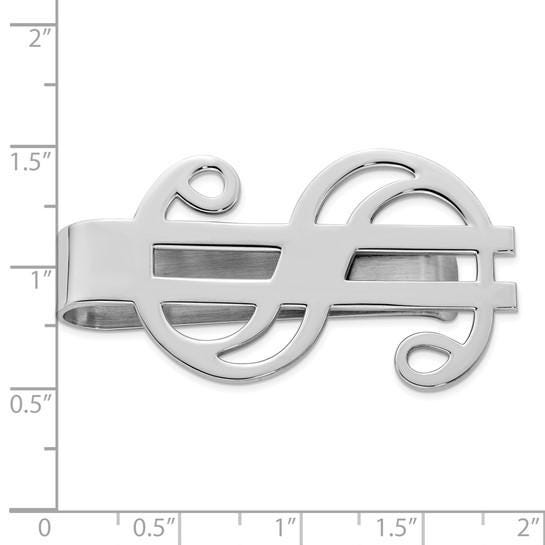 Personalized Gold Dollar Sign Money Clip  Custom Sterling Silver Gift for Him  Engraved Mens Luxury Accessory  USA Made