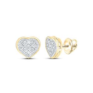 Heart diamond earrings size reference