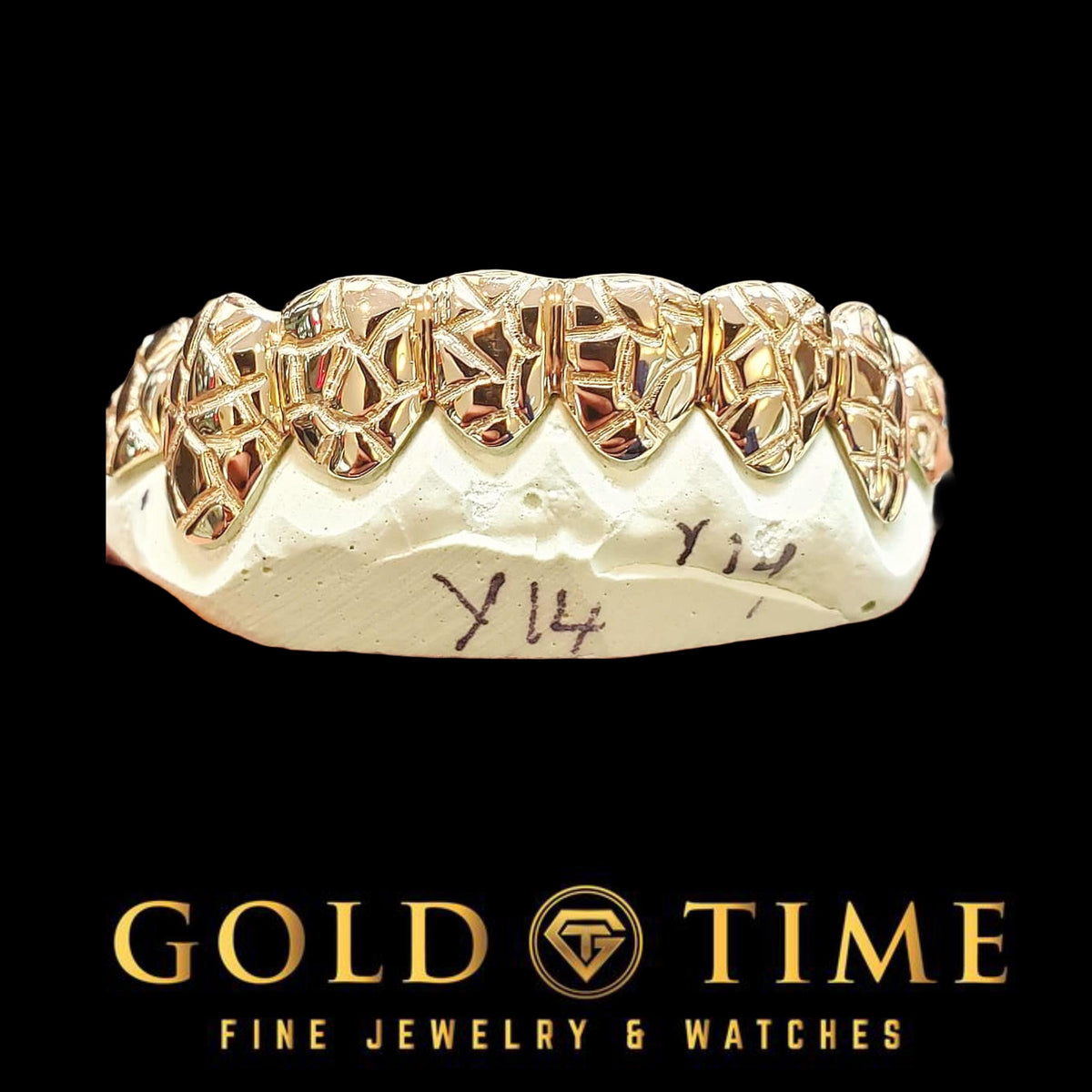 Custom 8-Piece Nugget Cut Grillz  Handmade Gold, Silver, or Rose Gold  Custom Fit  Made to Order