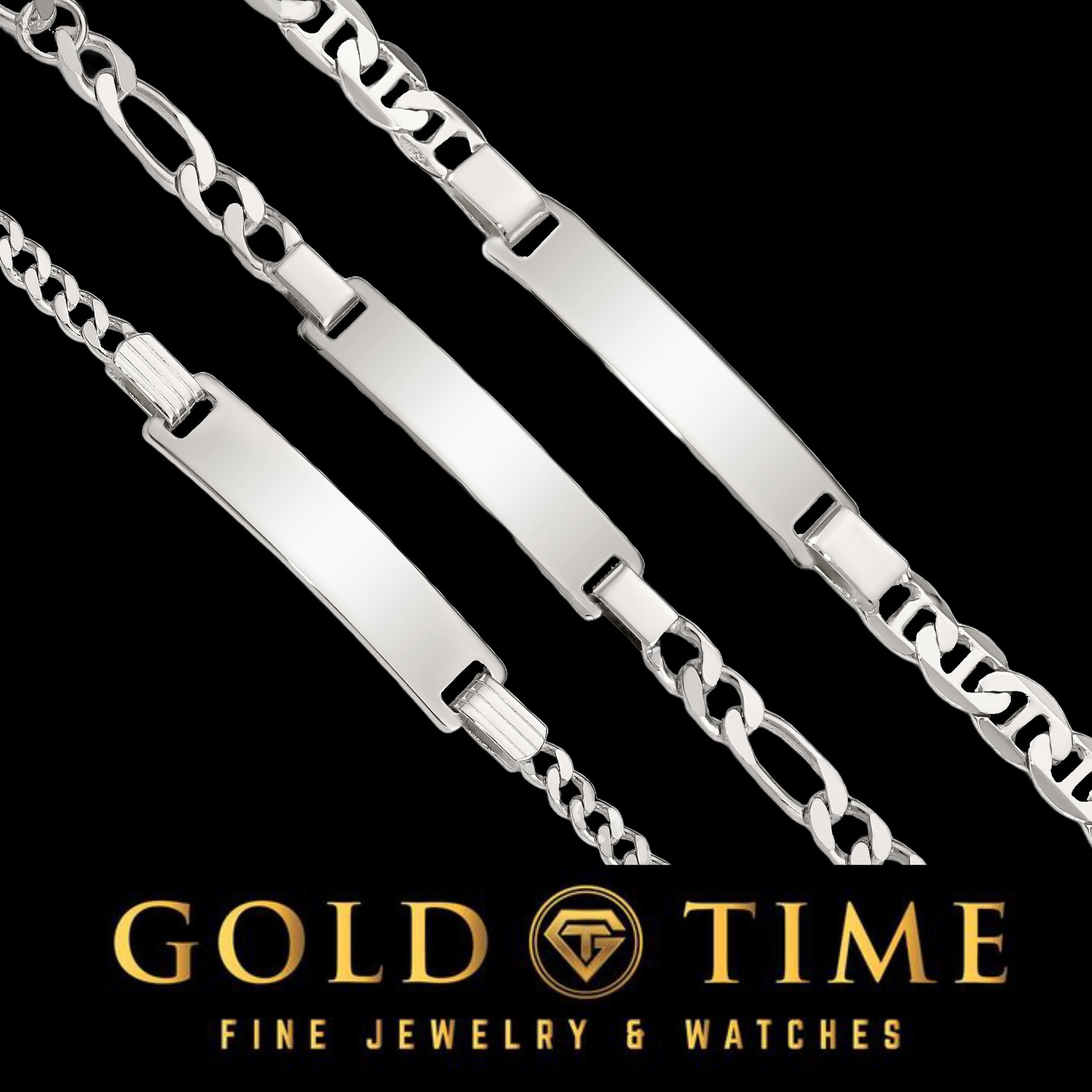 Custom Personalized Children's ID Bracelet  Sterling Silver Engraved Name Bracelet  Figaro, Anchor, or Curb Chain  Baby Gift