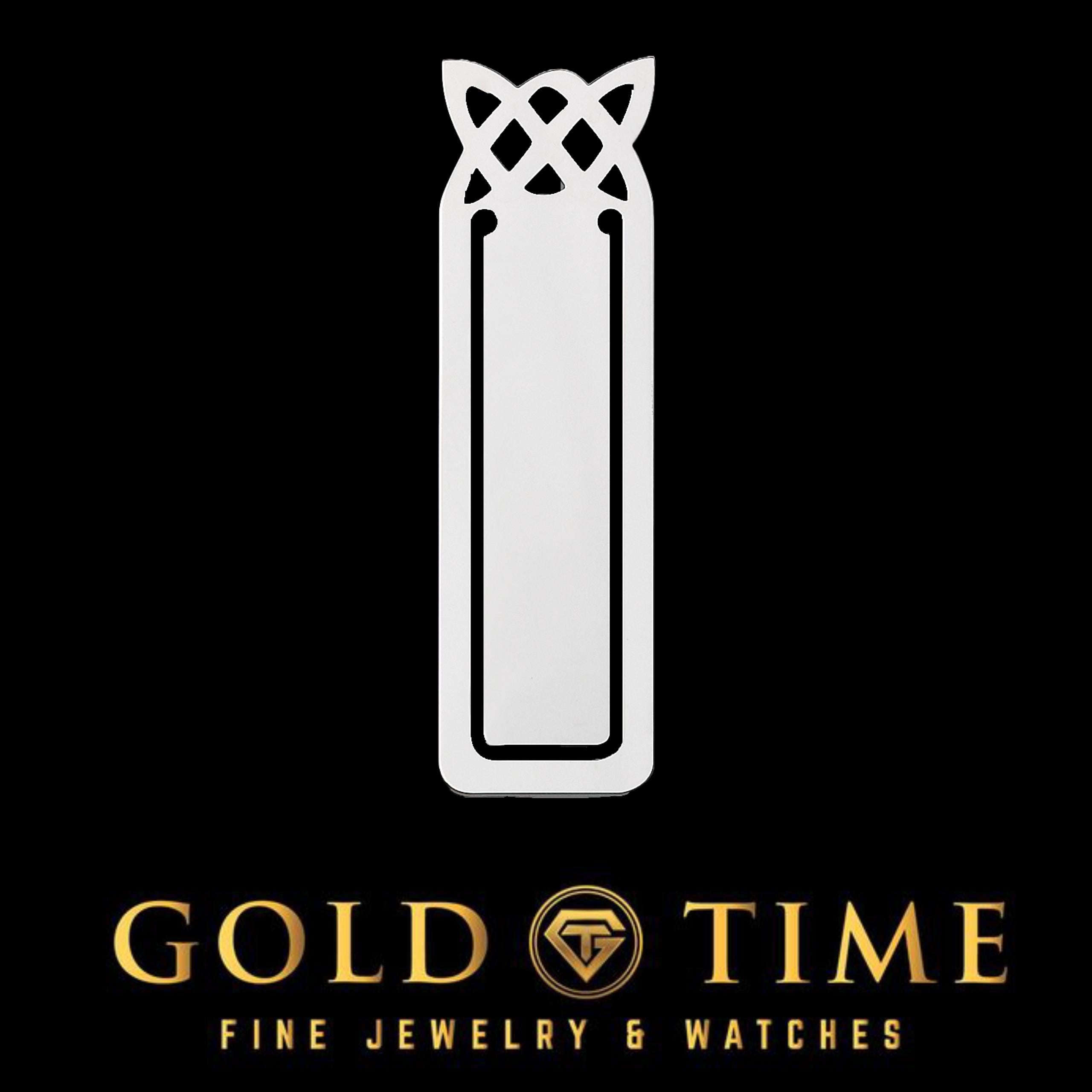 Sterling Silver Celtic Knot Bookmark  Engravable, Rhodium Plated, Custom Gift, Made to Order Personalized Accessory, Money Clip