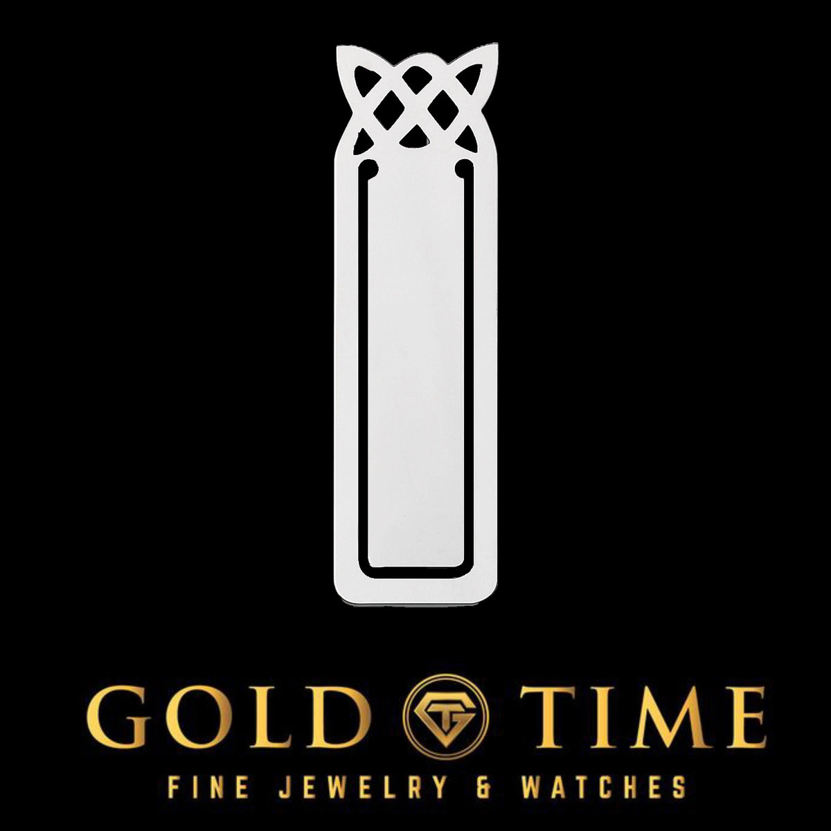 Sterling Silver Celtic Knot Bookmark  Engravable, Rhodium Plated, Custom Gift, Made to Order Personalized Accessory, Money Clip